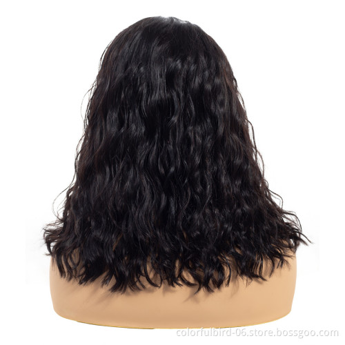 Top quality raw 100% human hair 13*4 full lace wig hair vendor transparent hd lace human hair wigs water wave